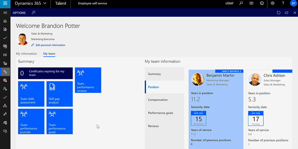 dynamics 365 for Talent